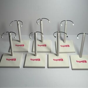 My Life As 7.7" white wooden doll stand for 18" Dolls Lot of 7